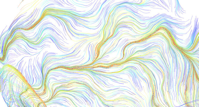 Dynamic abstract flowing lines with vibrant colors forming curves and swirls