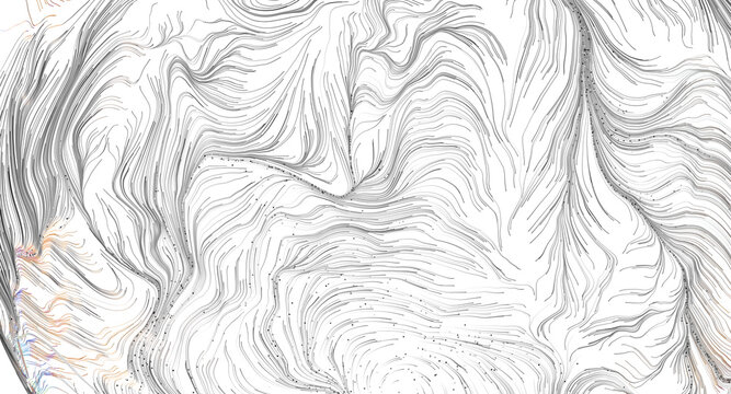 Intricate abstract design with flowing lines creating organic textures and movement