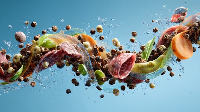 Spattering Flying Roasted Beans / 宙に舞う香ばしい豆のスプラッシュ