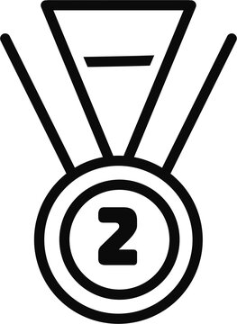 Silver Medal Second Place Award Icon