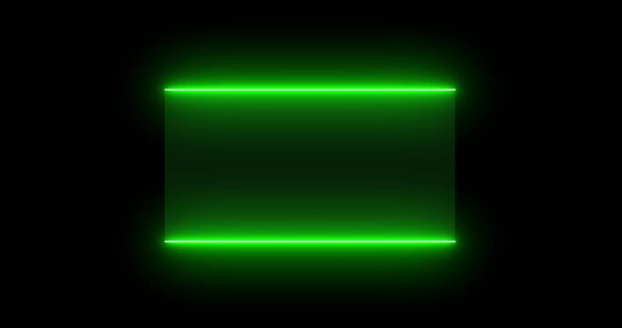 Futuristic neon HUD callout frame for digital interface. Sci fi HUD lower third with copy space for broadcast titles. Neon UI screen for gaming and news us