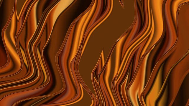 Background Video Luxurious Golden Bronze Satin Fabric Drape Wave Continuous Pattern Broadcasting Element