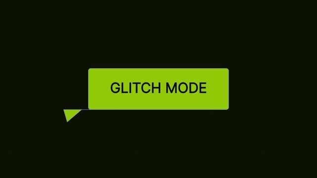 Glitch mode digital text effect with chromatic aberration and distorted ui animation distortion