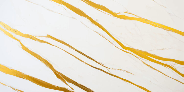 White marble stone texture background with flowing golden brown diagonal vein design perfect for elegant decorative wall surfaces