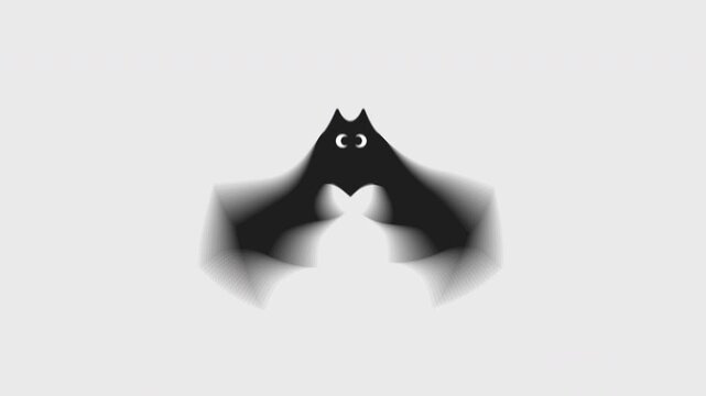 4K 60fps Spooky Black Bat Flying Animation with Alpha Channel for Halloween