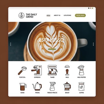 CoffeeShopEquipmentAndArtisticEspressoDisplay.