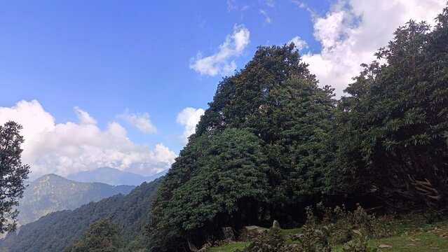 clouds over the mountains