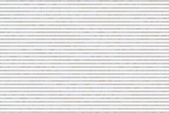 Binary digits 0 and 1 creating a pattern on an alpha channel background
