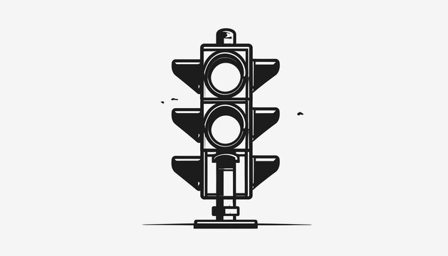 Traffic Light Signal Urban Road Sign.