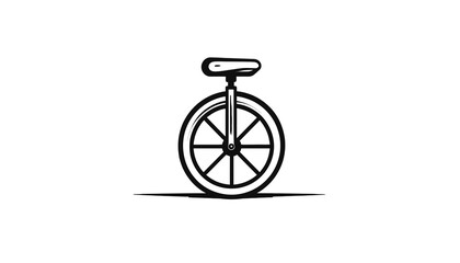 A black and white unicycle icon. © ikhsan