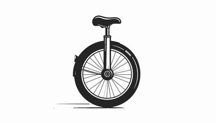 A black and white illustration bicycle. © ikhsan