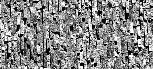 Fototapeta premium Abstract rocks digital art featuring minimalist black background, high contrast, texture, composition
