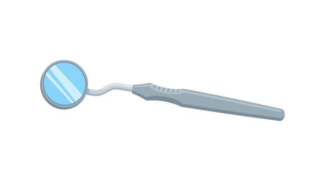 Dental Mirror Tool - Isolated on White Background