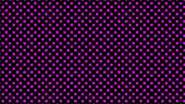 Abstract background with a repeating pattern of small purple dots on a black background.