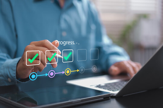 Project Progress Checklist for Enterprise Workflow Management, Task Approval Tracking, Business Productivity, Process Automation, and Digital Collaboration in Corporate Operations Teams