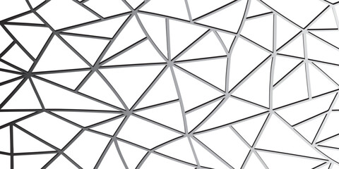 Seamless geometric pattern. Black and white abstract art background. Illustration of a shimmering monochrome polygon mesh for textile, cover, and web designs. © AunurRafiq