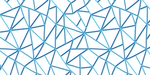 Seamless geometric pattern. Light blue abstract low-poly art background. Illustration of a shimmering blue polygon mesh for textile, cover, and web designs. © AunurRafiq
