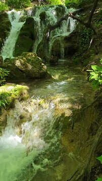 Bachkovo waterfalls cascade in Rhodopes Mountain, Plovdiv region, Bulgaria