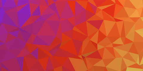 Fototapeta premium Abstract polygonal vector background. Background consisted of hexagon and rectangle elements. Multi-color geometric low poly style. Polygonal template design for your artwork.