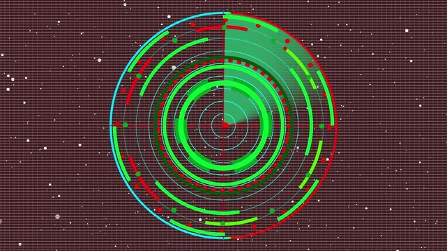 Futuristic target hud ui element data display cyan suitable for science fiction films, video games, data visualization, and technological ant 4k video 
