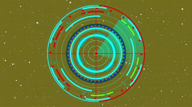 Futuristic target hud ui element data display cyan suitable for science fiction films, video games, data visualization, and technological ant 4k video 