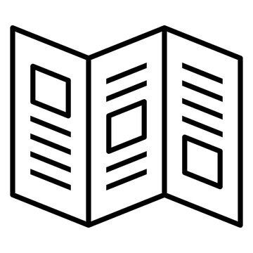 Brochure icon with line or outline style