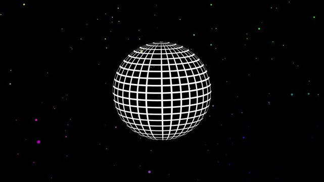 Globe Icon On Black Background. Internet World Icon. black and white egg with alpha channel ant 4k video 