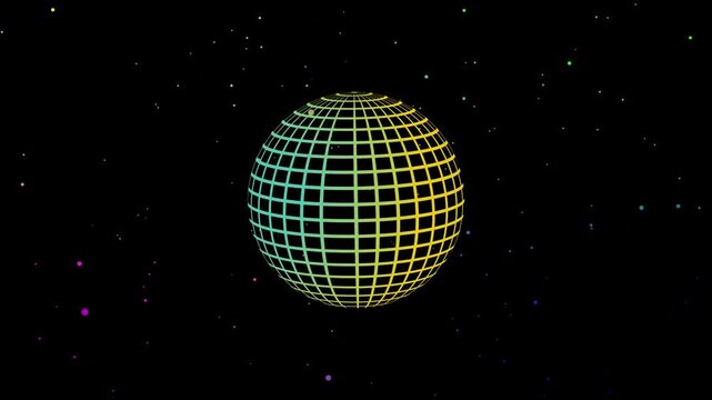 Globe Icon On Black Background. Internet World Icon. black and white egg with alpha channel ant 4k video 