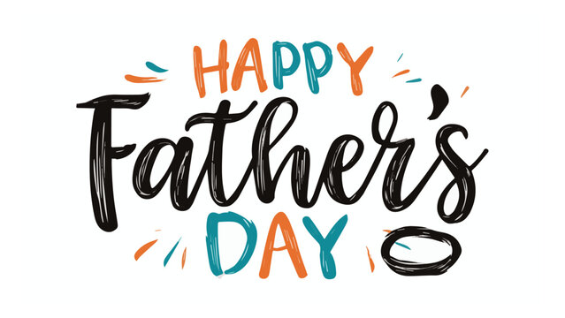 Colorful Happy Fathers Day Celebration Greeting Card Design.