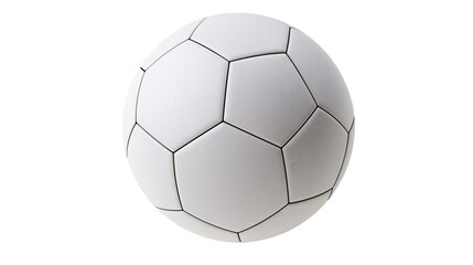Classic white soccer ball with black seams