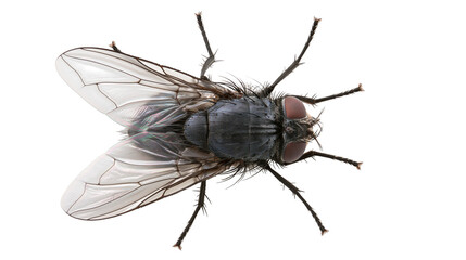 Housefly insect with wings and hairy legs © Elvin