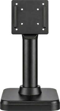 Black POS Stand Mount for retail terminals isolated on transparent background