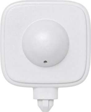 White plastic POS security tag isolated on transparent background