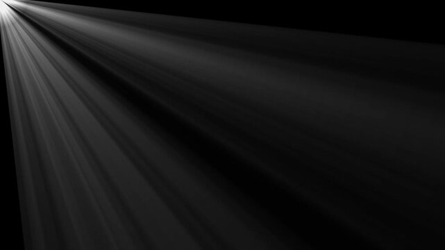 Shine or sun effect on cc light ray animation. Glitter, shiny, bright, flare footage Isolated light rays animation. black background 4k video