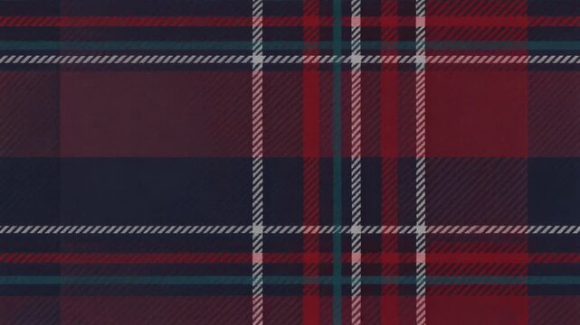 Elegant Navy Burgundy and Charcoal Tartan Plaid Pattern Seamless Loop, Classic Textile Fabric Texture Motion Graphic