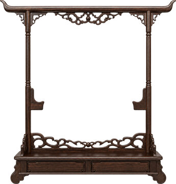 Traditional Chinese Calligraphy Stand isolated on transparent background