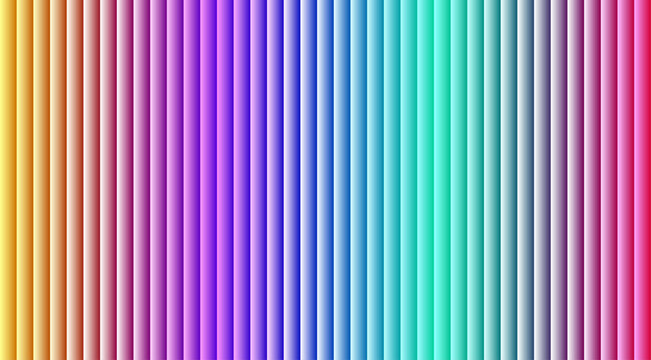 Vertical gradient stripes pattern with rainbow color transitions, soft light and shadow effects on parallel lines