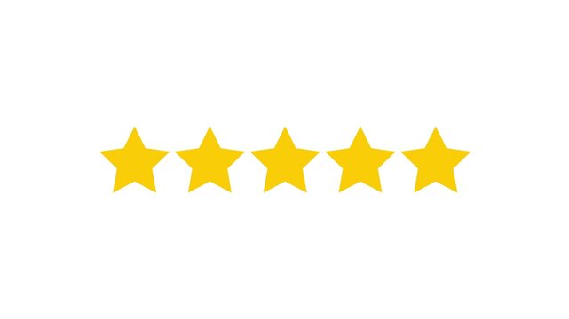 Five-Star Review Rating giving customer review, satisfaction, level, customer service, 4k video