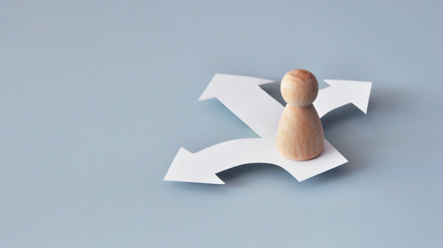 Person Standing at Crossroads Choosing Future Direction