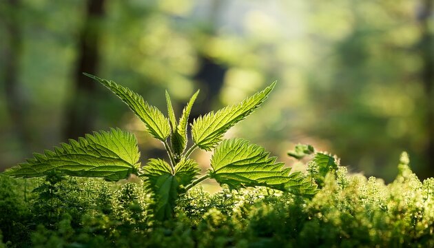 Nettle Urtica Dioica In The Forest