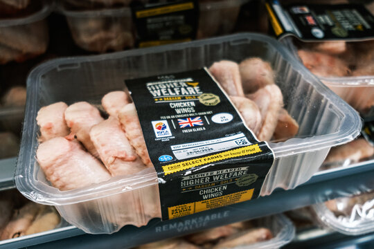 Pack of Oakham Gold Raw Ready to Cook Chicken Wings Closeup With No People
