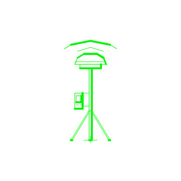 Surveying Library Rover Vector Sketch Vector Illustration - RTK ROVER Premium Digital Asset