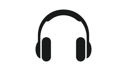 Fototapeta premium Black headphones icon