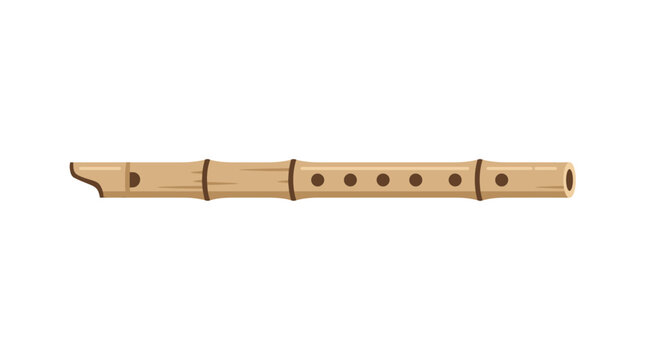 Wooden Pan Flute Musical Instrument.