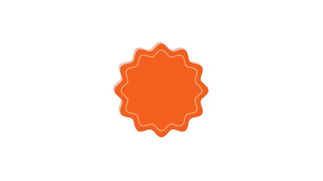 Orange starburst shape animation with pulsing motion effect for sunburst