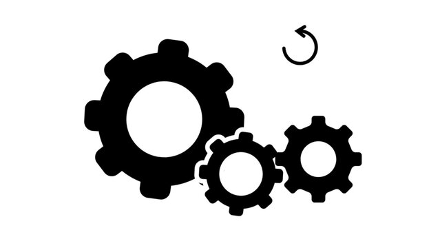 Gear Cogwheels Mechanism with Reload Symbol