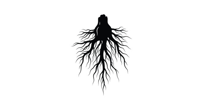Dry Grass Silhouette Vector Illustration Isolated on White Background with Nature Plant and Vintage Fishing Fly Design