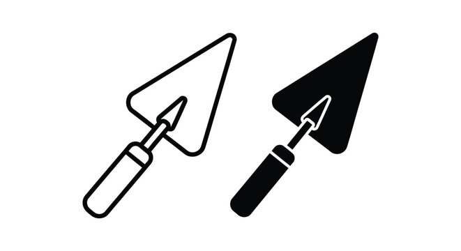 Minimalist arrowhead and spear tip icons