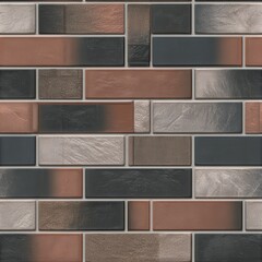 Fototapeta premium Dark red brick wall texture, realistic masonry background, architectural surface pattern, durable construction material, urban design resource.