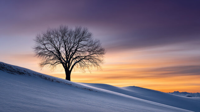 Winter frosty winter landscape. Snow covers ground and trees and air crisp, cold. Perfect winter holidays seasonal themes, tranquility, vacations and holidays. Christmas or New Year winter background